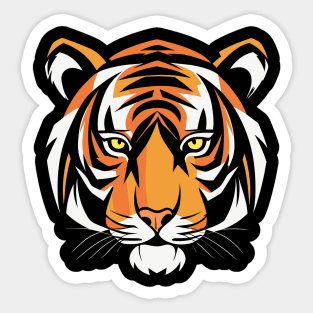 Tiger Head Graphic Design Sticker